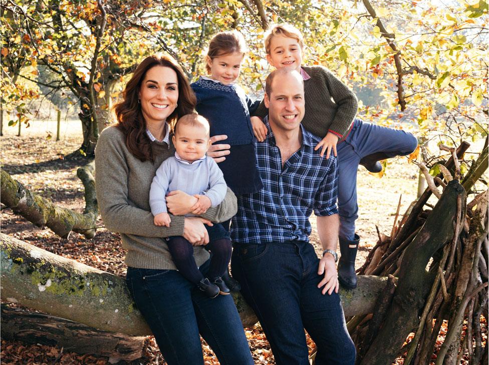 The Duke and Duchess of Cambridge with their three children