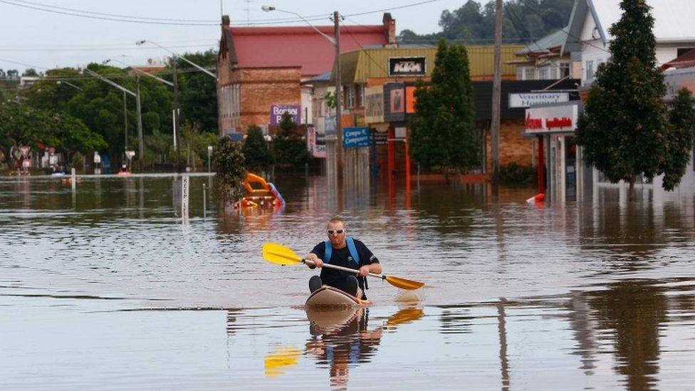 Floodwater in Lismore