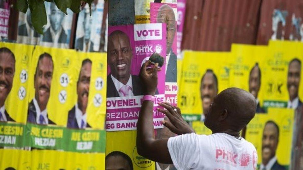 Electoral posters in Port-au-Prince, Haiti. Photo: September 2016