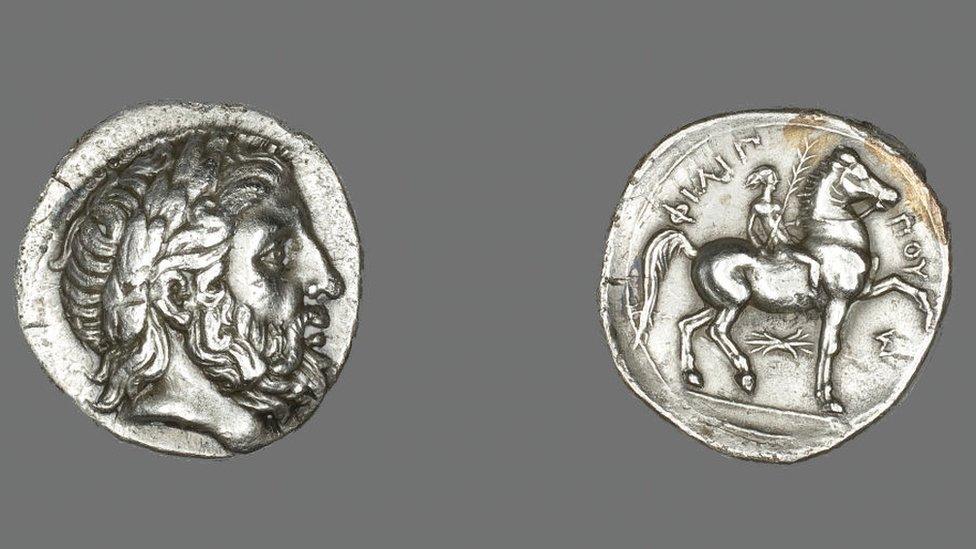 Coin with Zeus' head on