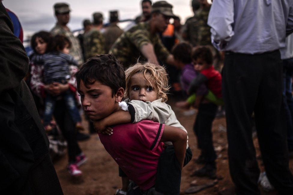 Syrian children among several migrants