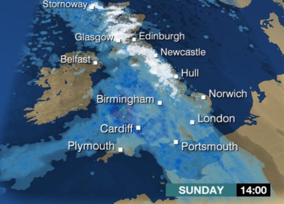 BBC weather map