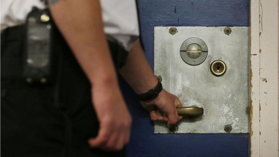 Cell door, HMP Barlinnie in Glasgow