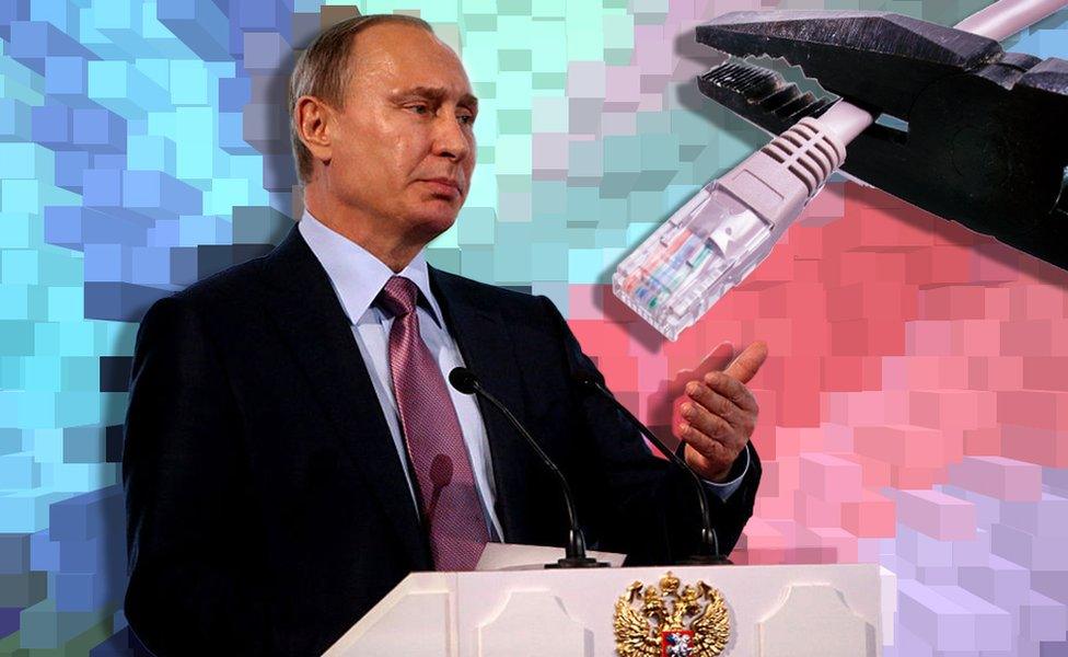 Putin and cut cable