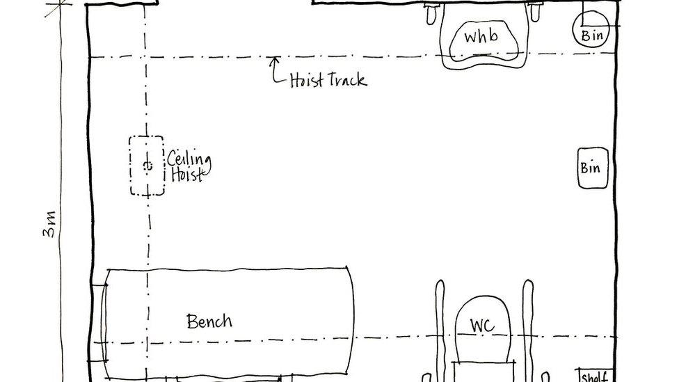 Diagram of changing places toilet