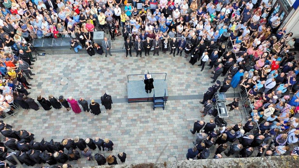 Proclamation being read in Maidstone