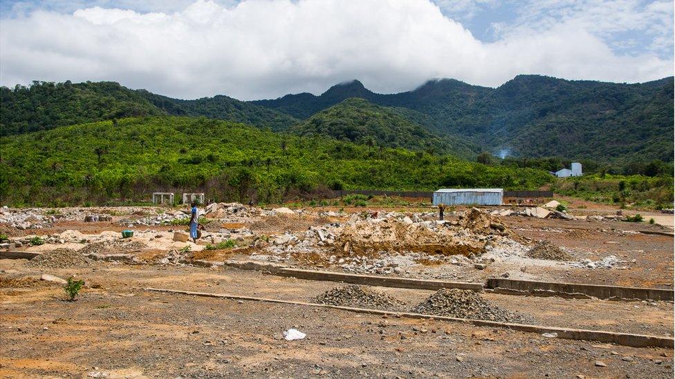 The demolished Kerry Town centre