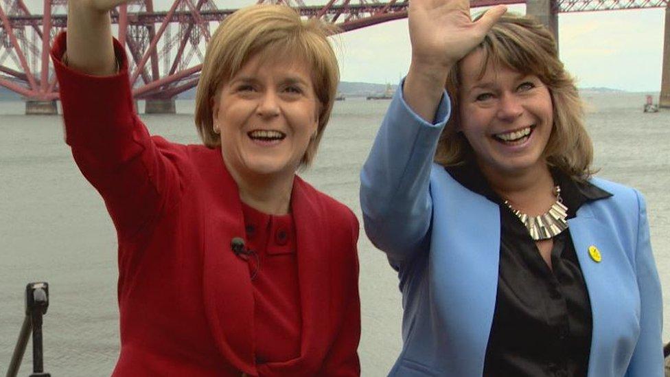 Nicola Sturgeon and Michelle Thomson