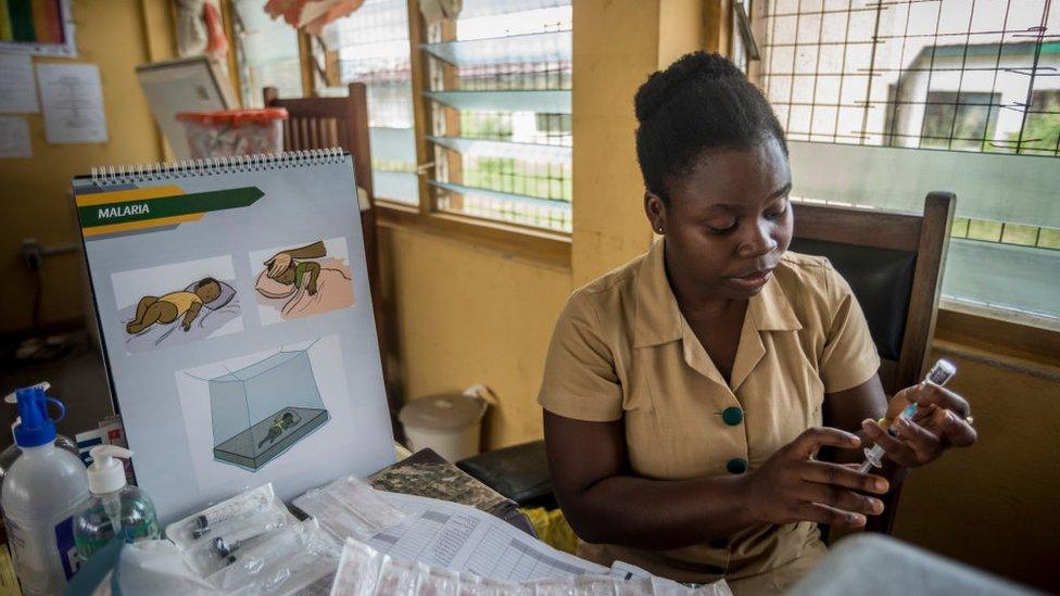 Nurse with vaccine