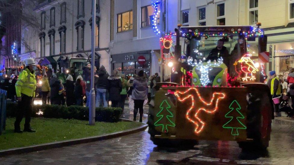 Christmas Tractor run 2021 in Ramsey