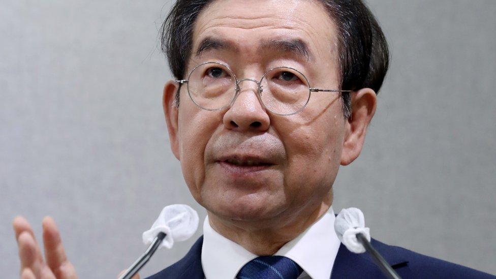 Seoul Mayor Park Won-soon speaks during an event at Seoul City Hall in Seoul, South Korea, July 8, 2020.