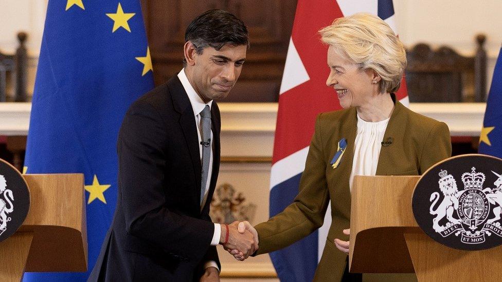 Rishi Sunak and Ursula von der Leyen