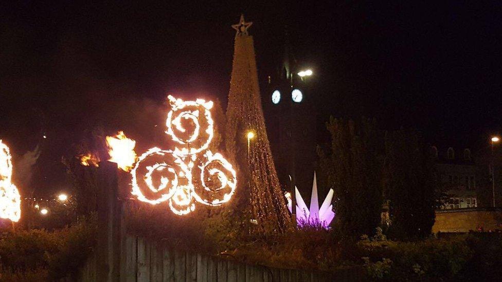 Part of the Londonderry Halloween carnival parade