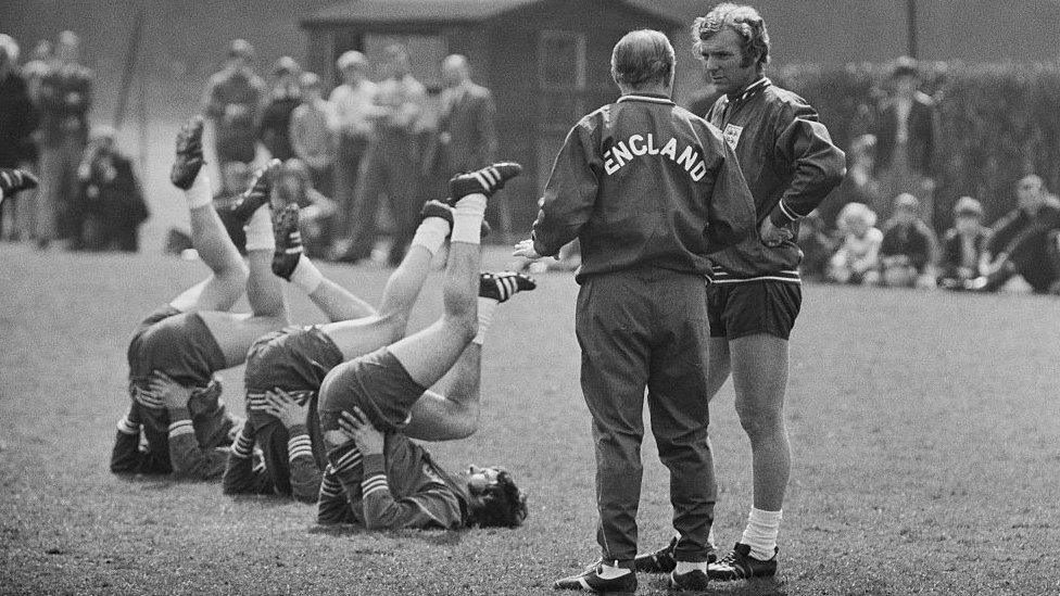 Bobby Moore and Alf Ramsey