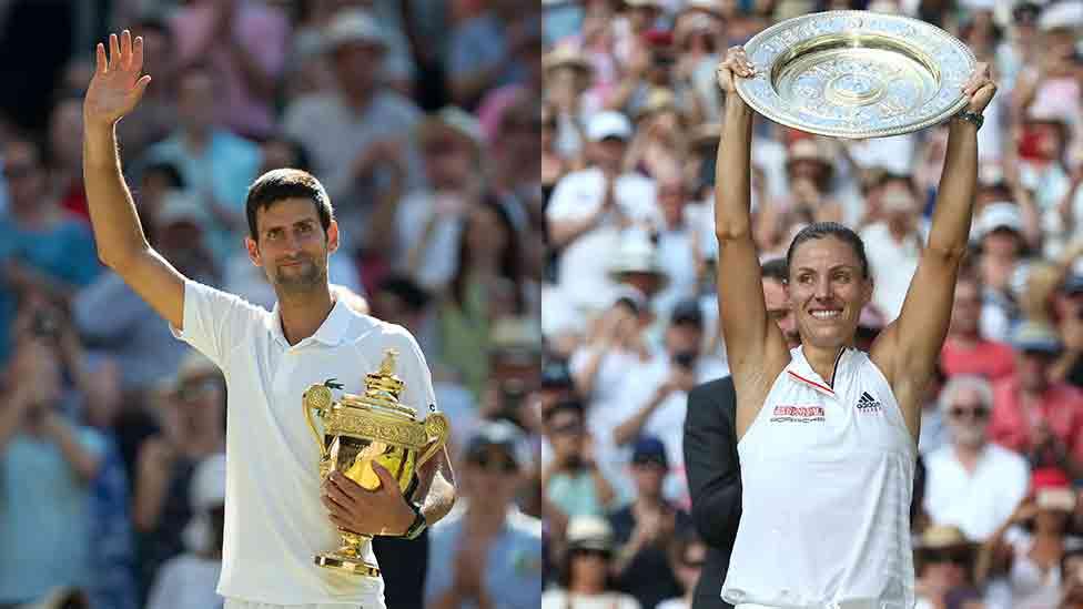 Djokovic and Kerber win Wimbledon final