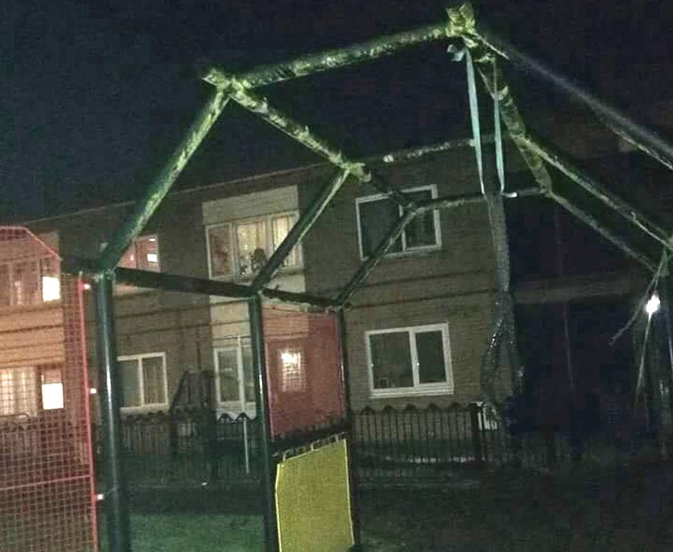 Frame with noose, north Belfast