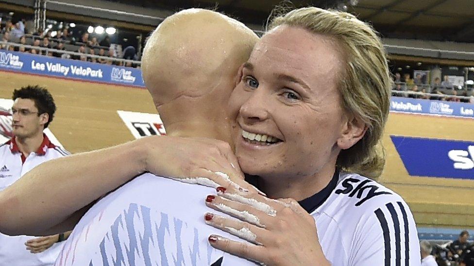 Jo Rowsell Shand and Ciara Horne embrace