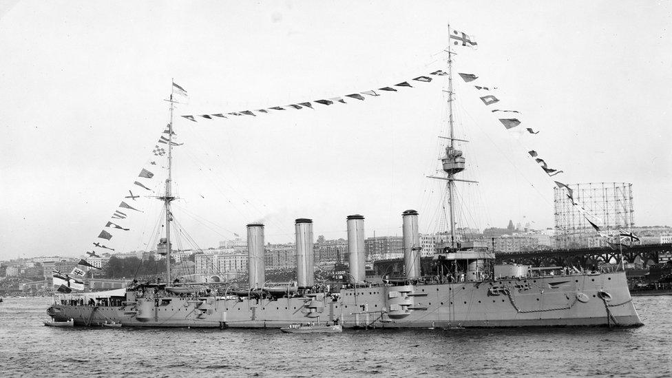 HMS Drake sank off Rathlin in 1917