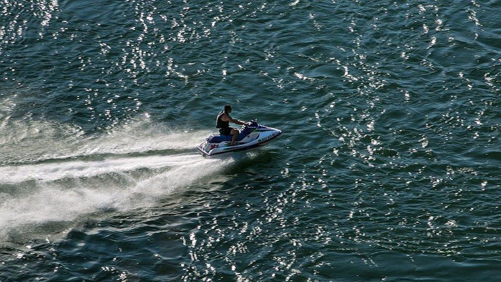 File image of a man on a jet ski