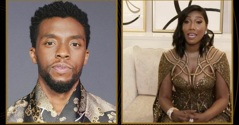 Chadwick Boseman and Taylor Simone Ledward