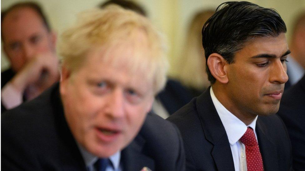 Rishi Sunak (right) is in charge of managing large amounts of the UK's money