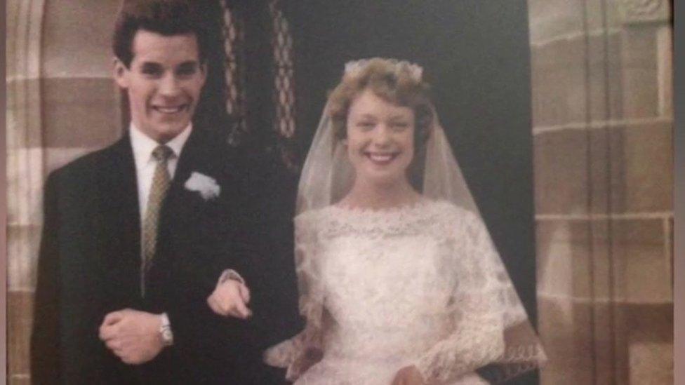 Mavis and Dennis Eccleston on their wedding day