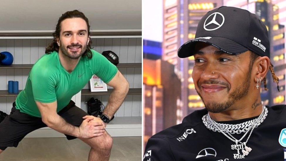 Joe Wicks and Lewis hamilton