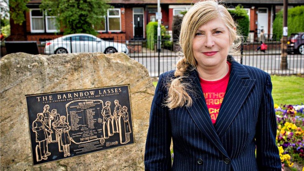 Alice Nutter at the Barnbow Lasses memorial