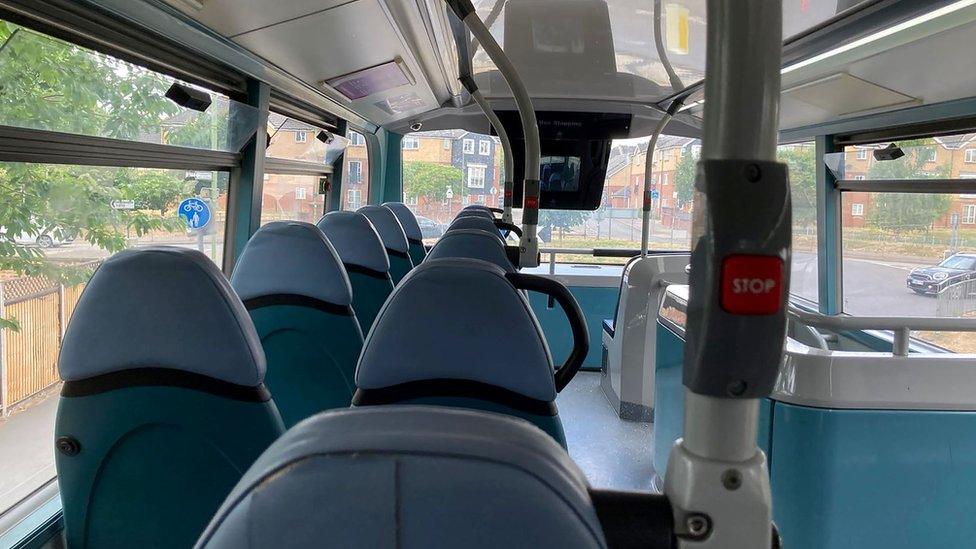 Empty Arriva bus