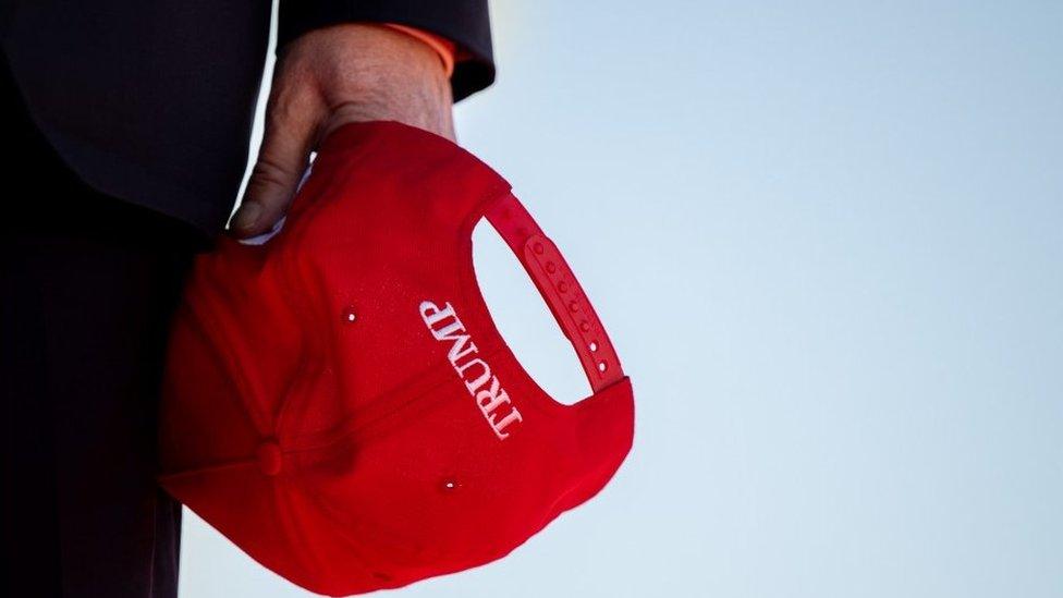 Trump with MAGA hat