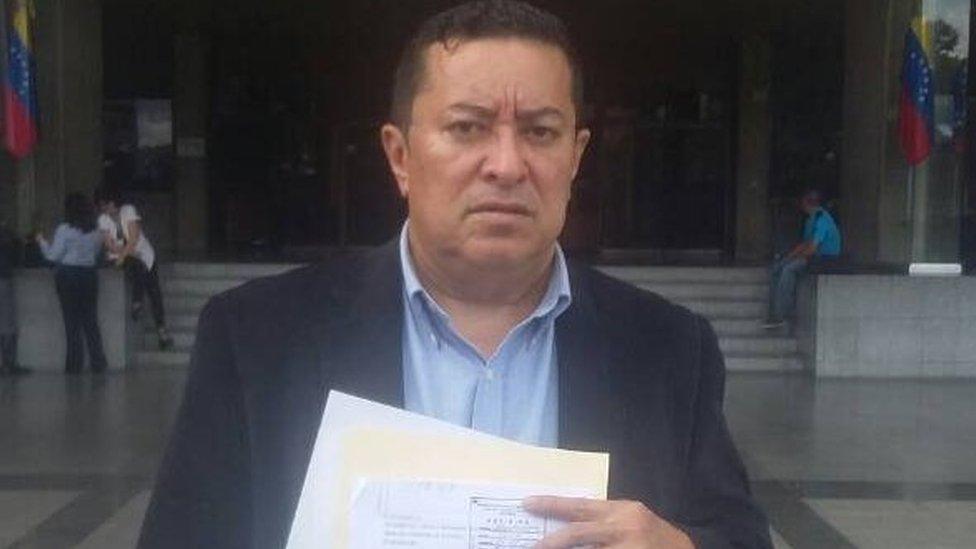 José Gregorio Pernalete outside the Supreme Court in Caracas, 25 July 2017