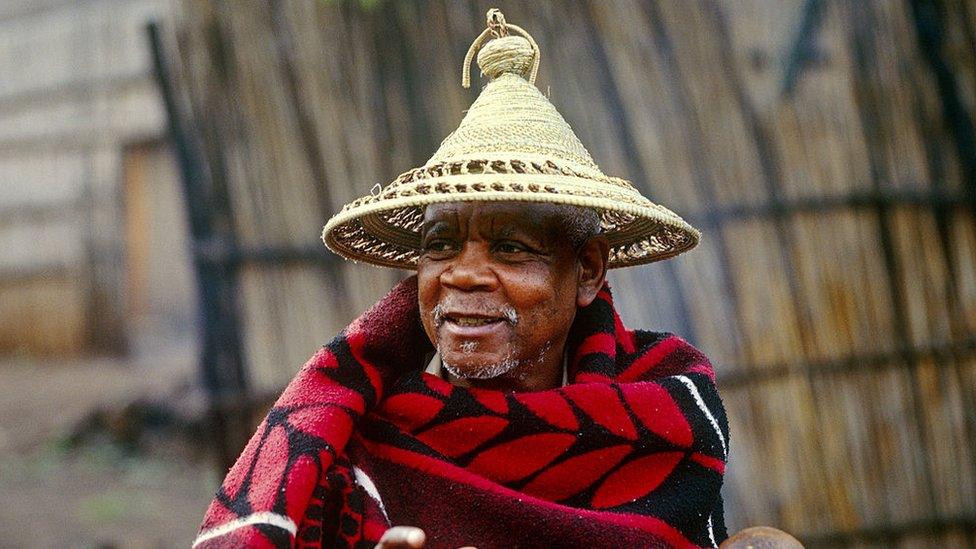 Basotho man in traditional dress