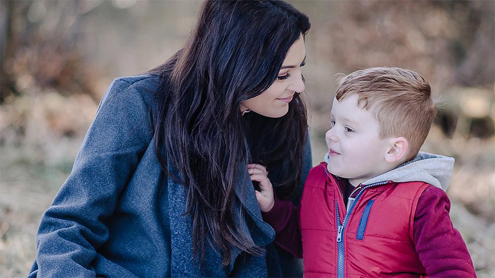 Kelly and her son Finnley