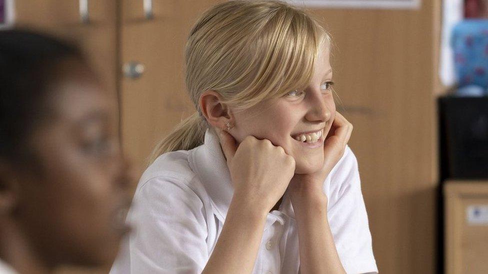 Girls in classroom