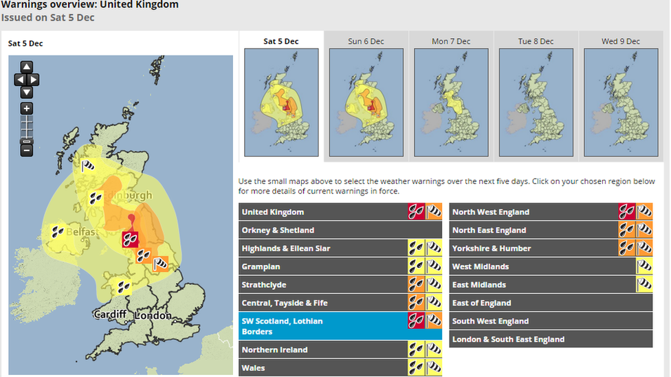 Met Office warning