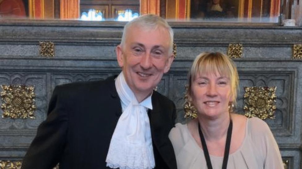 Sir Lindsay Hoyle and Julia Clifford