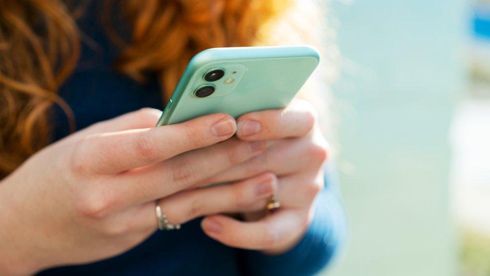 Woman on phone