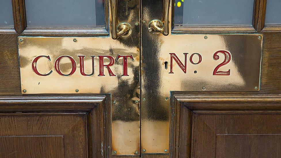 The entrance to Court Two in the Grand Hall of the Central Criminal Court