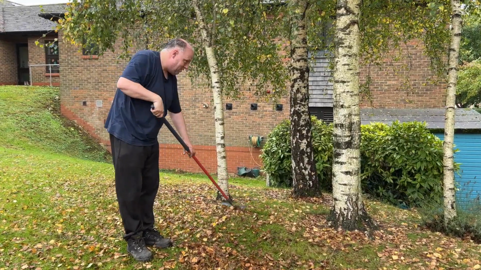 David gardening