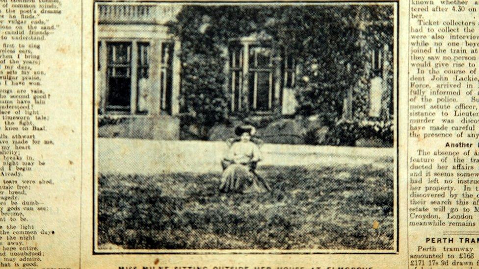 A report from the Evening Telegraph on November 6 1912 shows an image of Jean relaxing in the garden of Elmgrove.