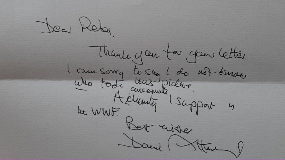 Letter from Sir David Attenborough