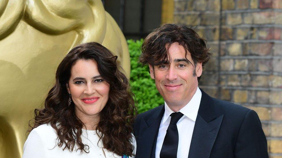 Louise Delamere and Stephen Mangan