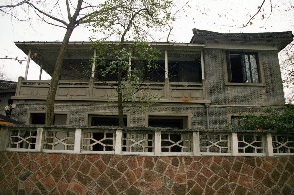 This picture taken on 28 January 2015 shows the former home of the late Taiwanese leader Chiang Ching-kuo, the son of Kuomintang chief Chiang Kai-shek, a historic building in one of China's most frequently painted landscapes on the West Lake in Hangzhou, China Zhejiang province.