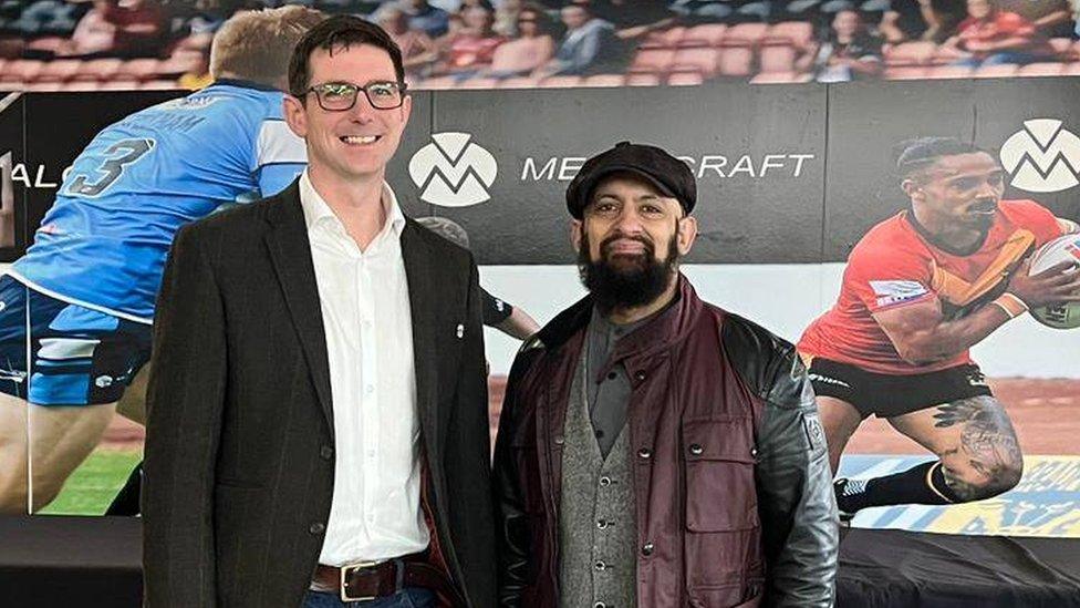 Bradford Bulls' chaplain Chris Mason and imam Alyas Karmani