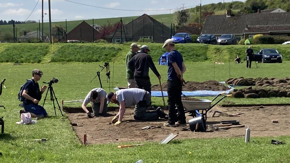 General view of the dig