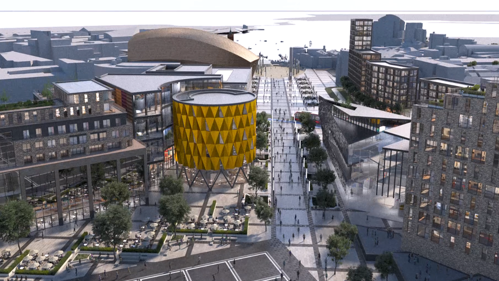 Artist impression of Atlantic Wharf Development