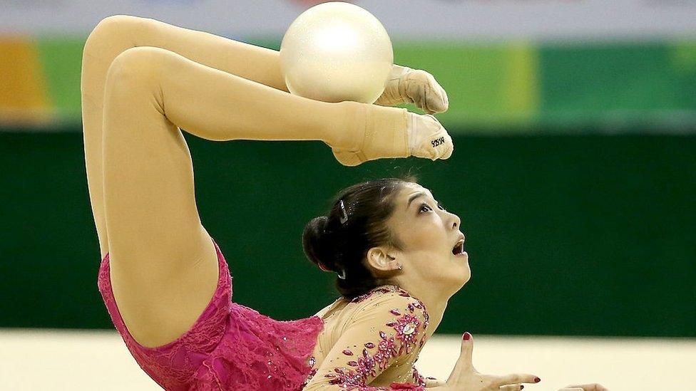 Gymnast at Rio 2016 qualifying event