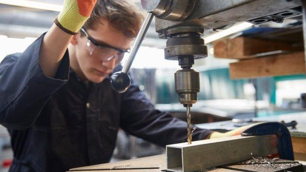 Man working with machinery