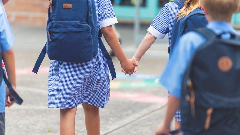 Children going to school