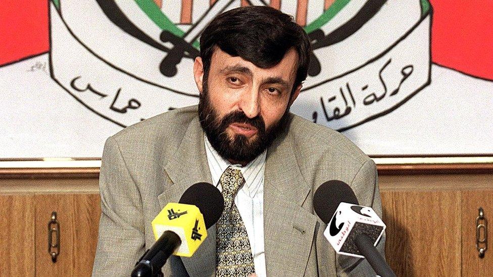 File photo from 23 September 1999 showing Imad al-Alami at a news conference in Beirut, Lebanon